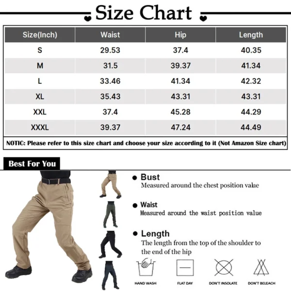 Men's Multi Pocket Work Pants For Sports And Outdoor Activities, Multi Pocket - Image 15