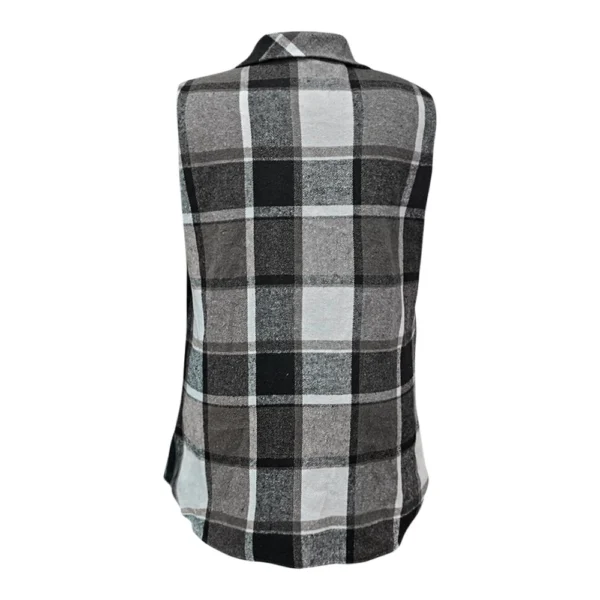 Women's Plaid Sleeveless Waistcoat Fashion Loose Women's Woolen Coat - Image 11