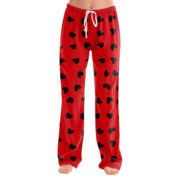 Women's Allover Printed Home Pants Sleeping Pajama Pants Long Pants Pajama - Image 17