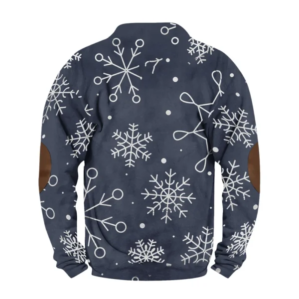 Men's Buttoned Sweatshirt With European And American Autumn/winter Printed Long - Image 10
