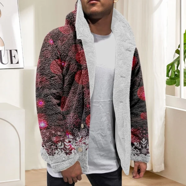 Men'S Winter Zipper Hooded Fleece Sweatshirt With Patch Pocket Casual Jacket - Image 28