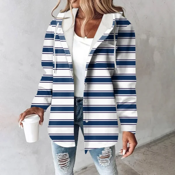 Women's Coat Casual And Fashionable Composite Thick And Warm Printed Hooded - Image 34