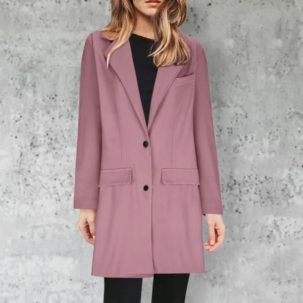 Jacket For Women Casual Plus Size Coat Winter Business  Solid Color Suit Jacket - Image 28