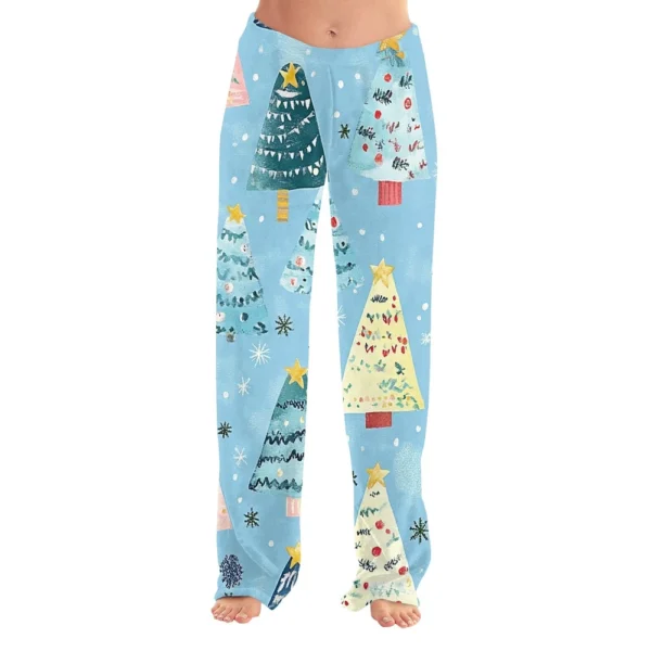 Women's Halloween Printed Casual Pants Drawstring Elastic Waist Drawstring - Image 40