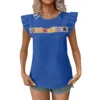 Women's Loose Daily Printed Casual Round Neck Fashion Short Sleeved T-Shirt - Image 3