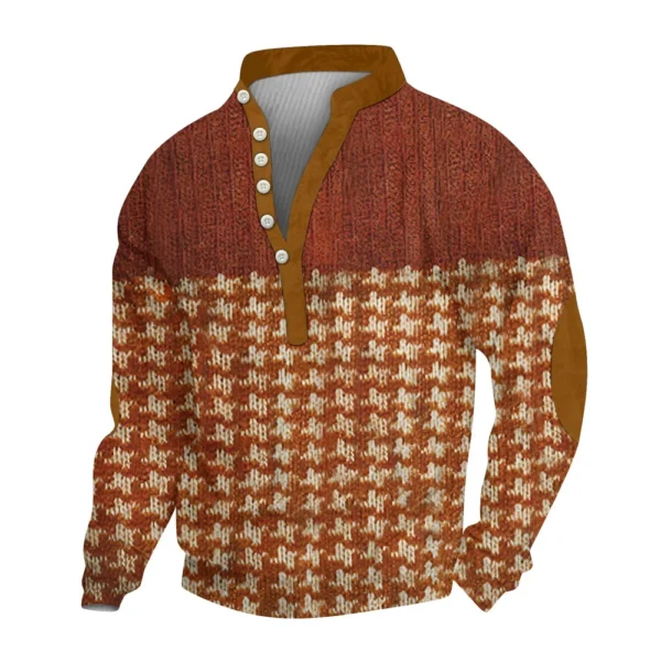 Men's Corduroy Cardigan 6-button Long-sleeved Sweatshirt - Image 5