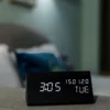Digital Alarm Clock For Bedroom - Wooden Desk Clock With Date, Day Of The Week - Image 10