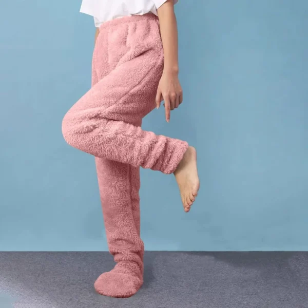 Women's Solid Color Thick Pantyhose Full Foot Loose Foot Plush Thermal Pants - Image 19
