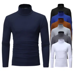 Men's Warm T-shirt Long Sleeved Warm Top Winter Sweater Warm Sports Shirt
