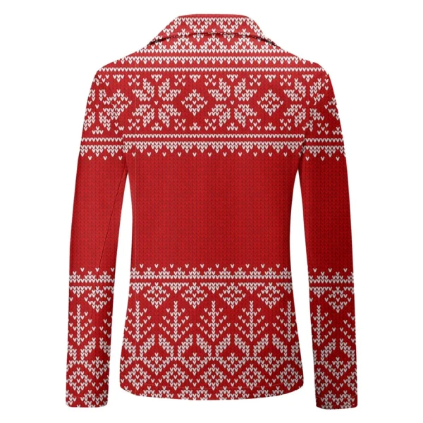 Unisex Winter Christmas Prints Suit Jackets Unisex Casual Fashion Button Jackets - Image 10