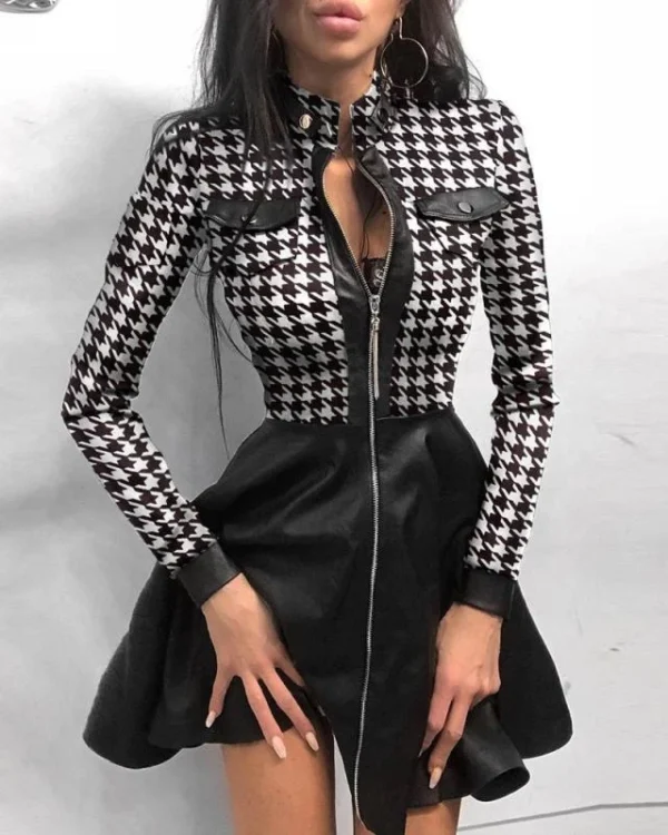 Split-waist dress woman lace-up - Image 6