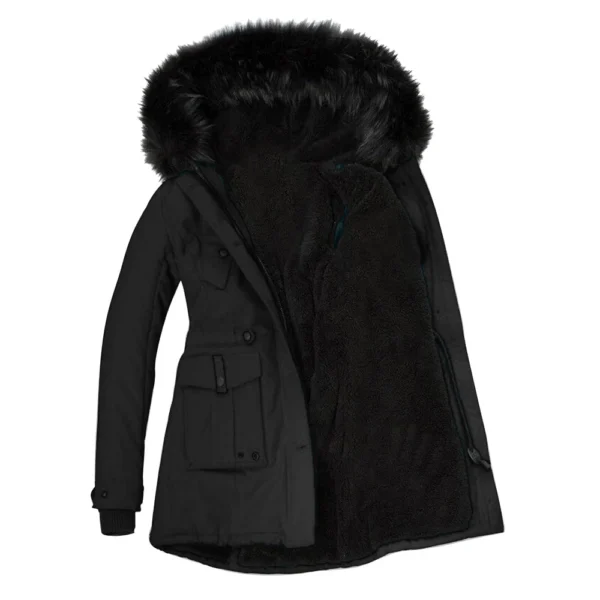 Women's Fashion Plus Fleece Thickened Cotton-padded Winter Coat Pie Overcome - Image 11