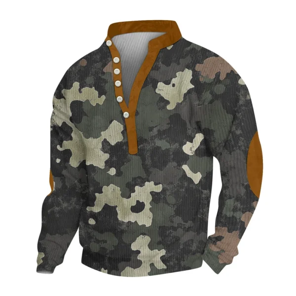 Men's new half zipper long sleeved tactical arm pullover training men's clothing - Image 13