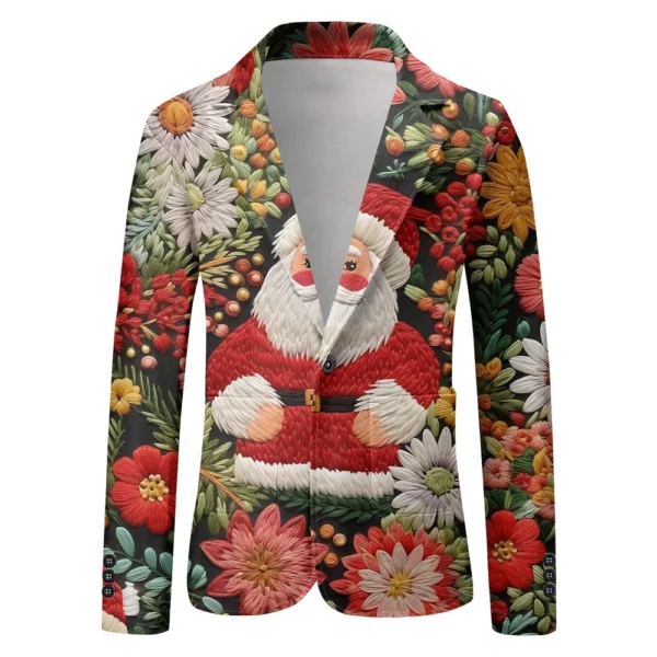 Unisex Winter Christmas Prints Suit Jackets Unisex Casual Fashion Button Jackets - Image 32