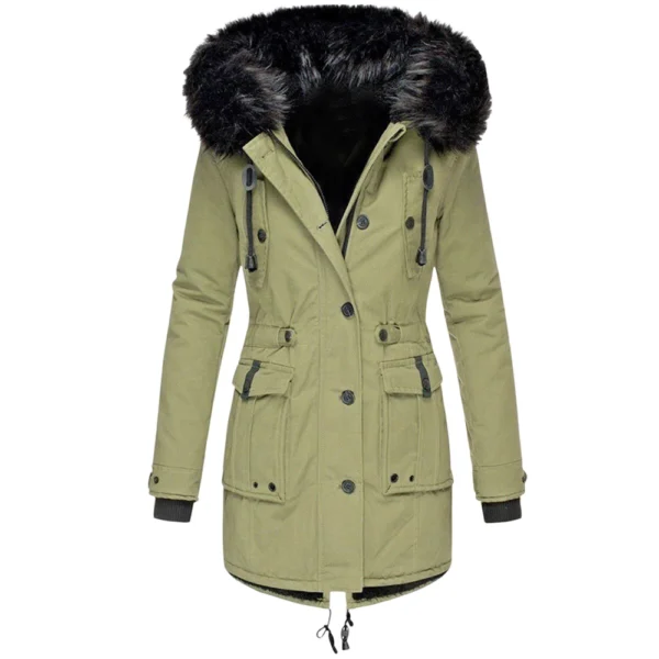 Women's Fashion Plus Fleece Thickened Cotton-padded Winter Coat Pie Overcome - Image 8