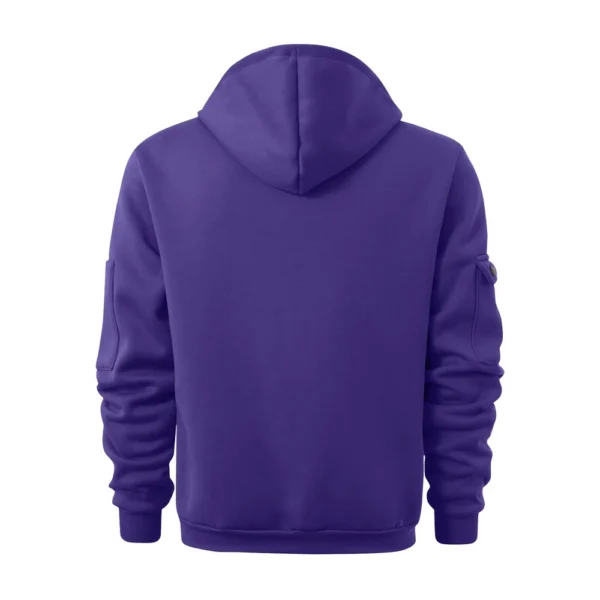 Men's Sweatshirt Hoodie Zipper Arm Pocket Cardigan Men's Sports Large Size - Image 8