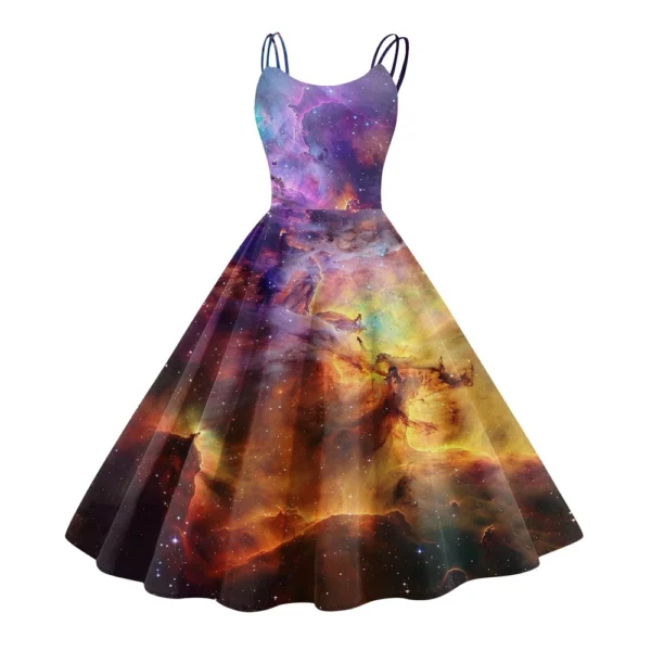 Women's Fashion  Printed Sexy Strapless Gothic Cocktail Dress Punk, Vintage - Image 17