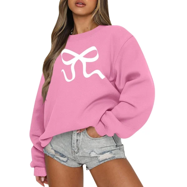 Women's Colorblock Sweatshirt Long Sleeve Round Neck Casual Comfortable Loose - Image 19