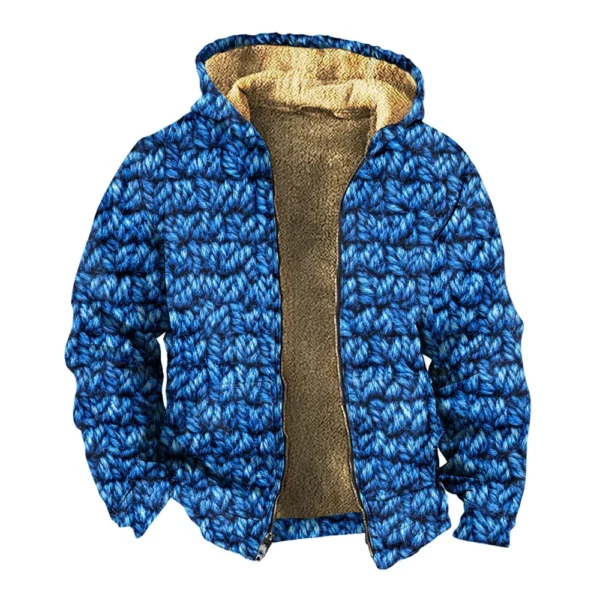 Men's Thickened Button Double Pocket Jacket With Pocket Insert Cotton Jacket - Image 14