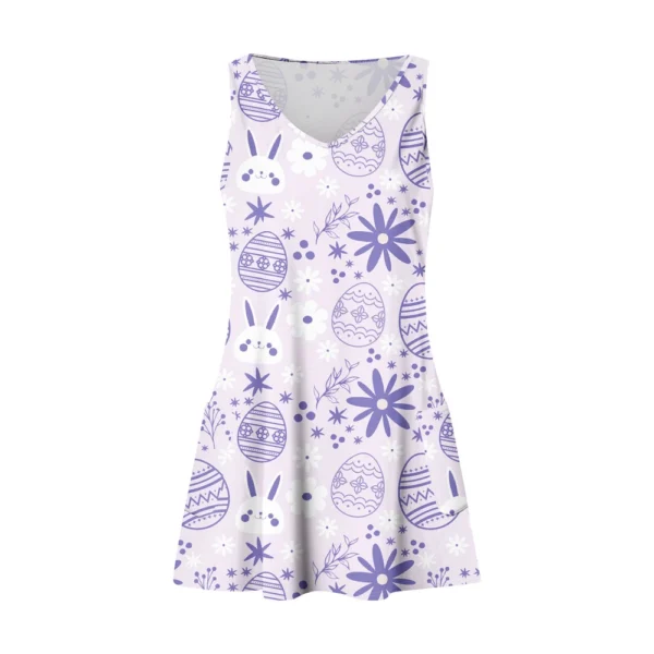 Women's Fashion Casual Printed Easter Loose Dresses Sundresses Summer Dress - Image 12