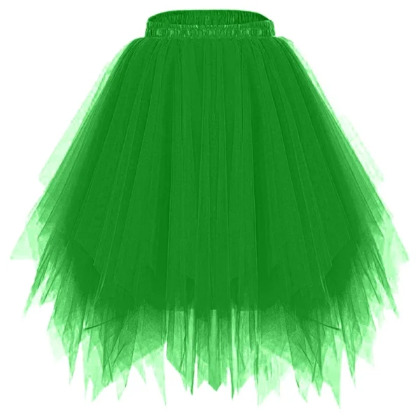 Women's Fashion Solid Color Half Skirt Party Ballet Puff Skirt Mesh Skirt - Image 44