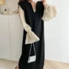 Loose splicing dress long dress - Image 7