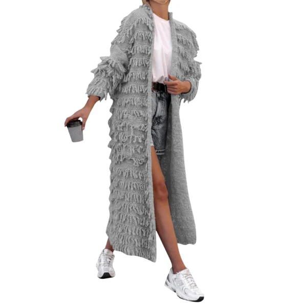 Women's 2024 Fashion Casual Open Front Chunky Cable Knit Sweaters Coats - Image 23