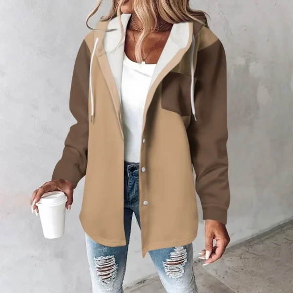 Women's Coat Casual And Fashionable Composite Thick And Warm Printed Hooded - Image 16