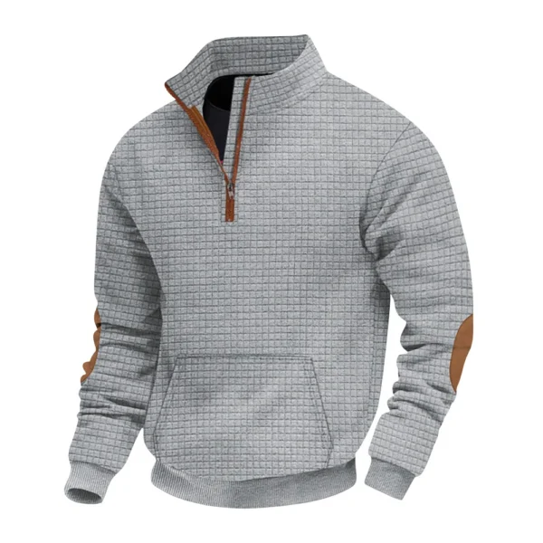 Spring And Men's Standing Collar Sweatshirt Is Outdoor Casual Sweaters Tops - Image 19