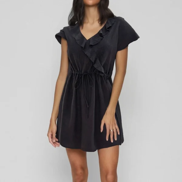 Women's Fashion Casual V-Neck Ruffle Tunic Dresses - Image 16