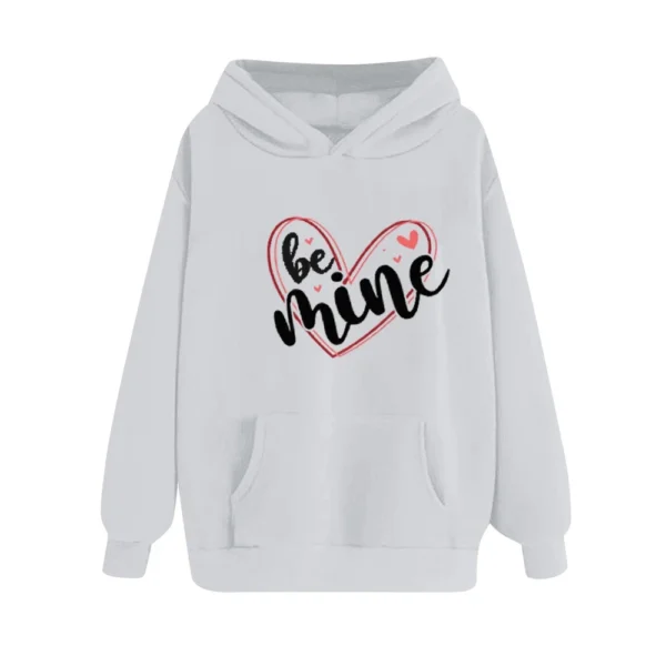 BE MIME Women's Fashion Casual Pullover Hoodie Valentine's Day Printed - Image 11