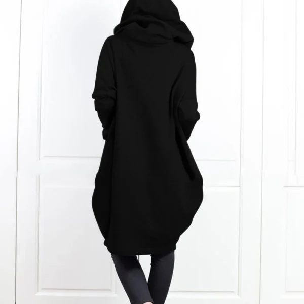 Hooded pocket hoodie zipper coat for women - Image 8