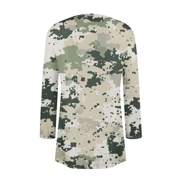 Women's Fashion Casual Christmas Print Medium Length Cardigan Jacket Coat - Image 10
