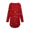 Women's Print Round Neck Christmas Loose T-Shirt Pullover Long Sleeve Top - Image 12