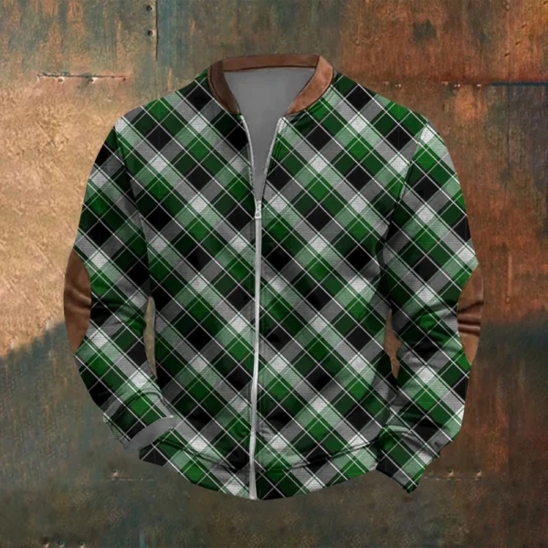 Men'S Retro Casual Sportswear With Open Zipper Sweatshirt Jacket - Image 16
