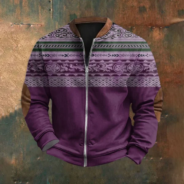 Men's Retro Casual Gradient Printed Sweatshirt - Image 25