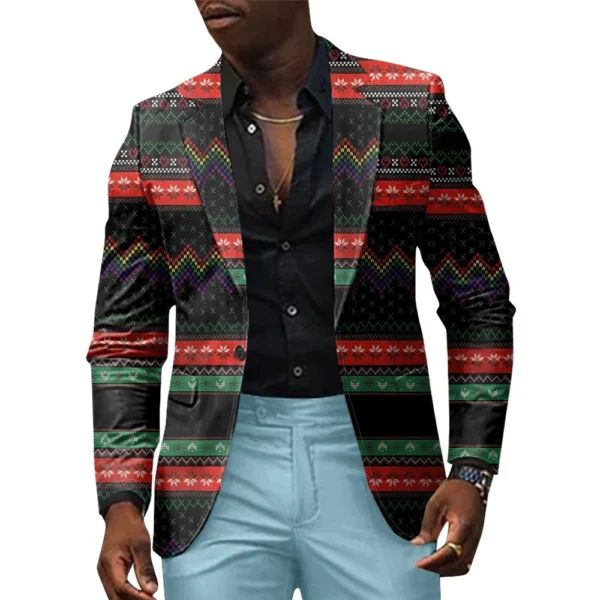 Unisex Winter Christmas Prints Suit Jackets Unisex Casual Fashion Button Jackets - Image 22