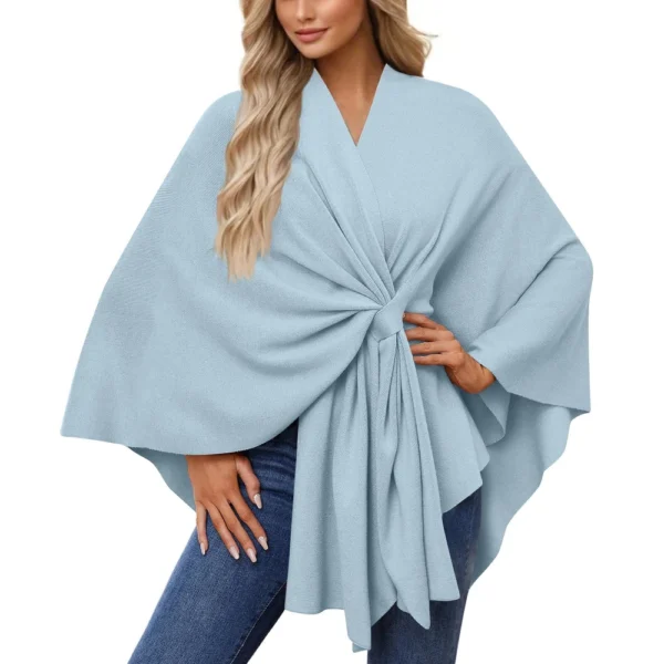 Women's Elegant Shawl Wraps Soft Open Front Sweater For Spring Fall Winter - Image 6
