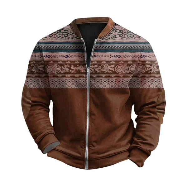 Men's Retro Casual Gradient Printed Sweatshirt - Image 7