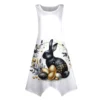 Women's Casual Fashion Round Neck Sleeveless Print Irregular Hem Midi Dress - Image 9