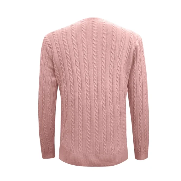 Women's Cable Knit V Neck Sweater Lightweight Soft Pullover Sweaters - Image 2