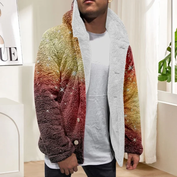 Men'S Winter Zipper Hooded Fleece Sweatshirt With Patch Pocket Casual Jacket - Image 28