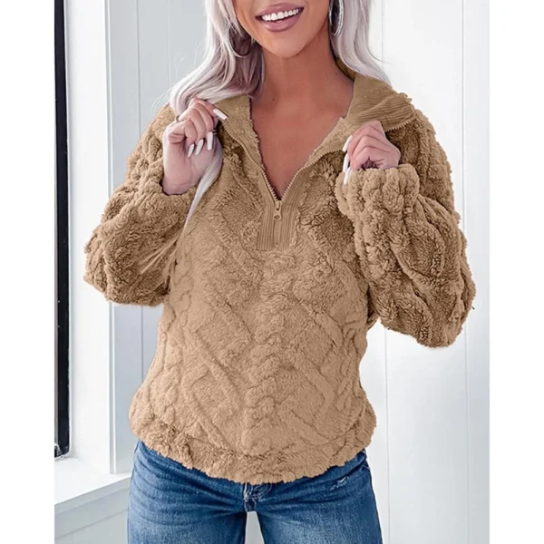 Women's casual loose warm long-sleeved jacket - Image 24