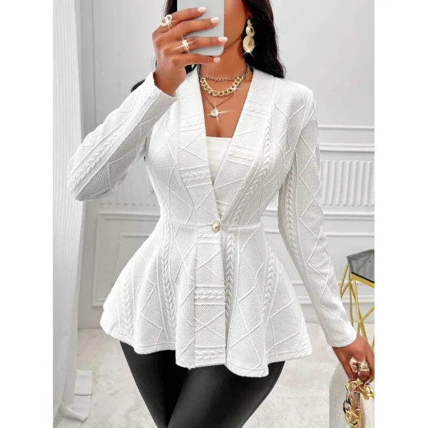 Black suit long sleeve jacket women - Image 3