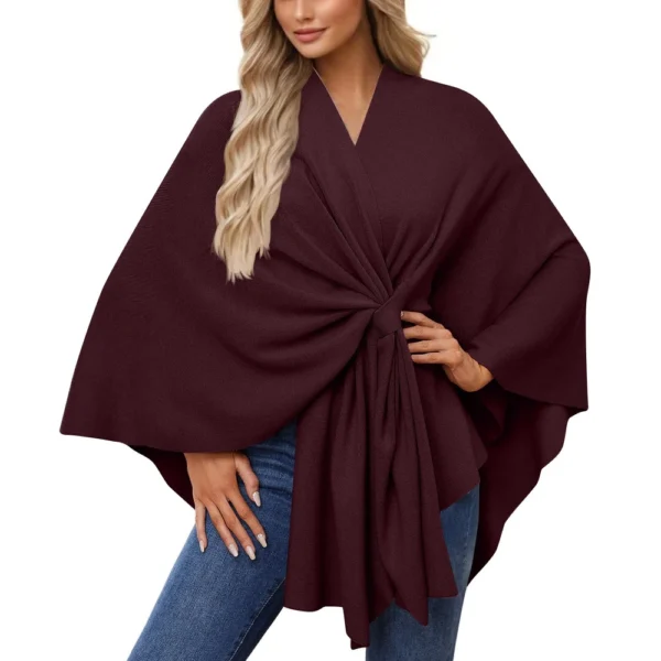 Women's Elegant Shawl Wraps Soft Open Front Sweater For Spring Fall Winter - Image 4