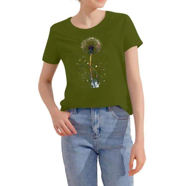 Women's Casual Printed Short Sleeved Round Neck Loose Daily Fashion T-Shirt - Image 11