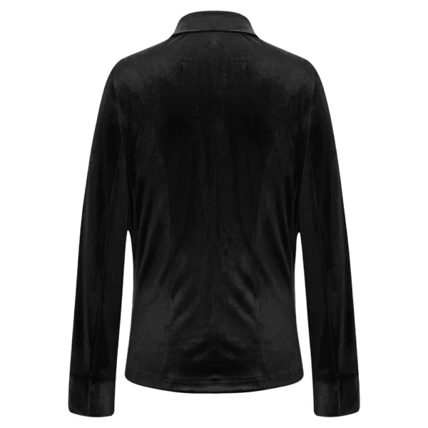 Women's Long Sleeved Lapel Solid Color Gold Velvet Loose Small Suit Jacket - Image 8