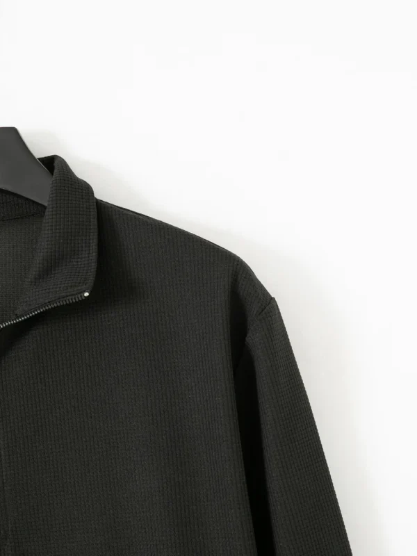 High neck solid color half zip pocket long sleeve for men - Image 11