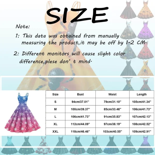 Women's Printed Strapless Gothic Cocktail Punk Sexy Fashion Dress Christmas - Image 33