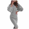 Sexy Women's Knit Sweater Long Sleeve Package Hips Party  Dress - Image 4